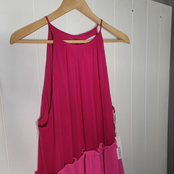 Chico's Maxi Dress Womens Size 3 US XL Colorblock Halter Summer Boho New - Picture 8 of 16